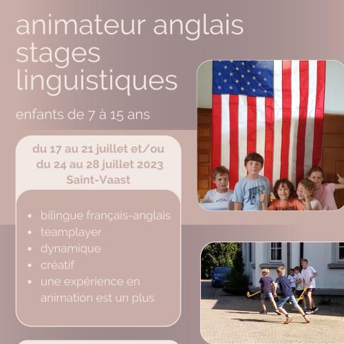 Nous recherchons des animateurs en anglais!
